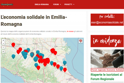 Mappa economia solidale Emilia-Romagna